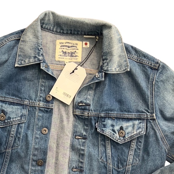 Levi's® Made & Crafted® BOYFRIEND TRUCKER JACKET Japanese Denim Bottle Blue - Picture 2 of 10